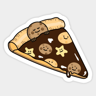 Funny cookie pizza Sticker